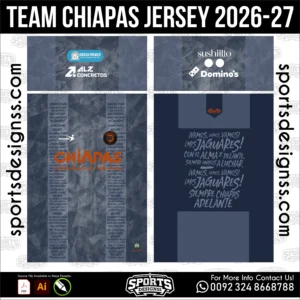Team Chiapas Jersey 2026-27 Football Shirt Vector for Sublimation Printing