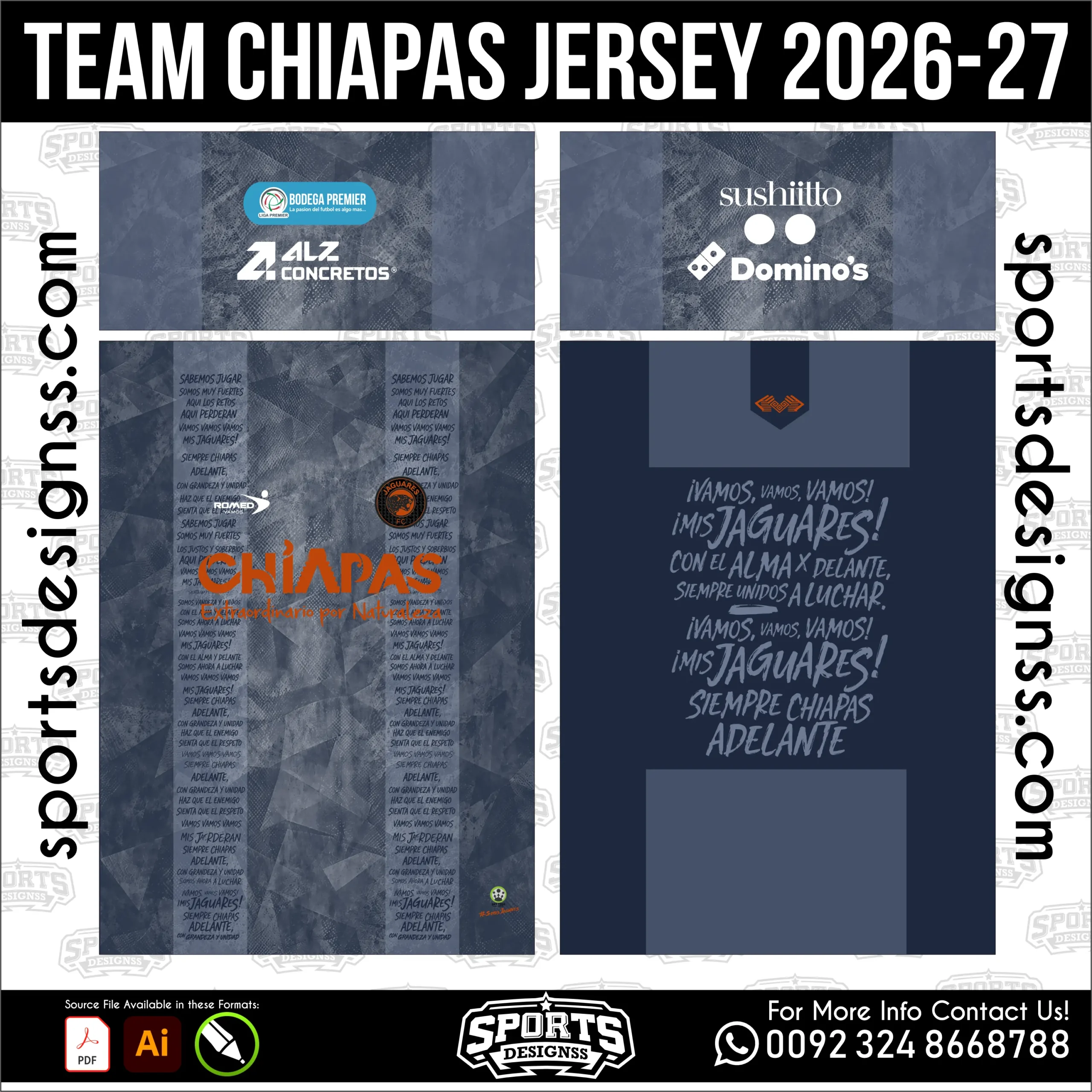 Team Chiapas Jersey 2026-27 Football Shirt Vector for Sublimation Printing