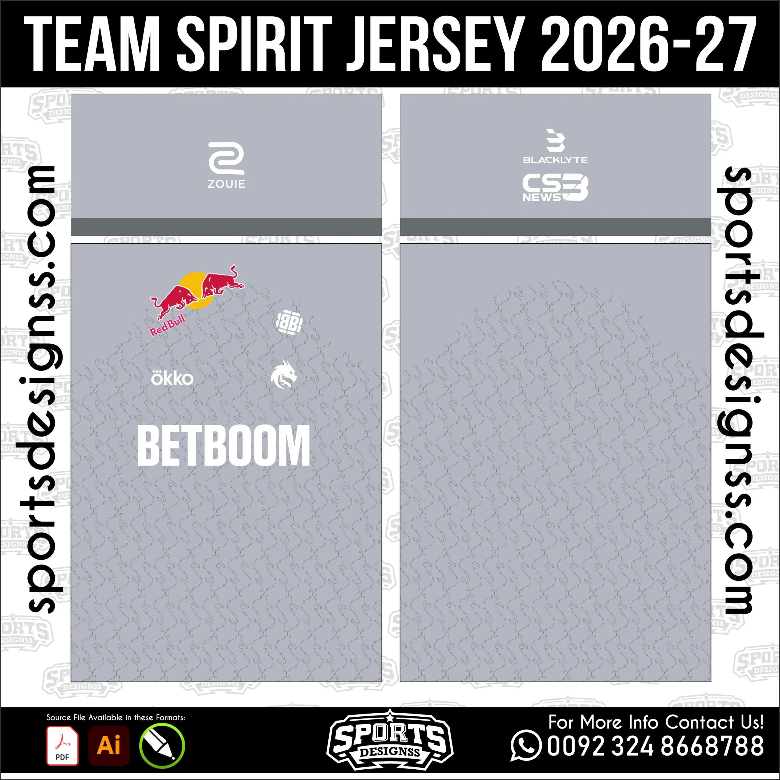 Team Spirit Jersey 2026-27 Football Shirt Vector for Sublimation Printing