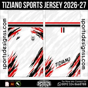 Tiziano Sports Jersey 2026-27 football shirt vector for sublimation printing