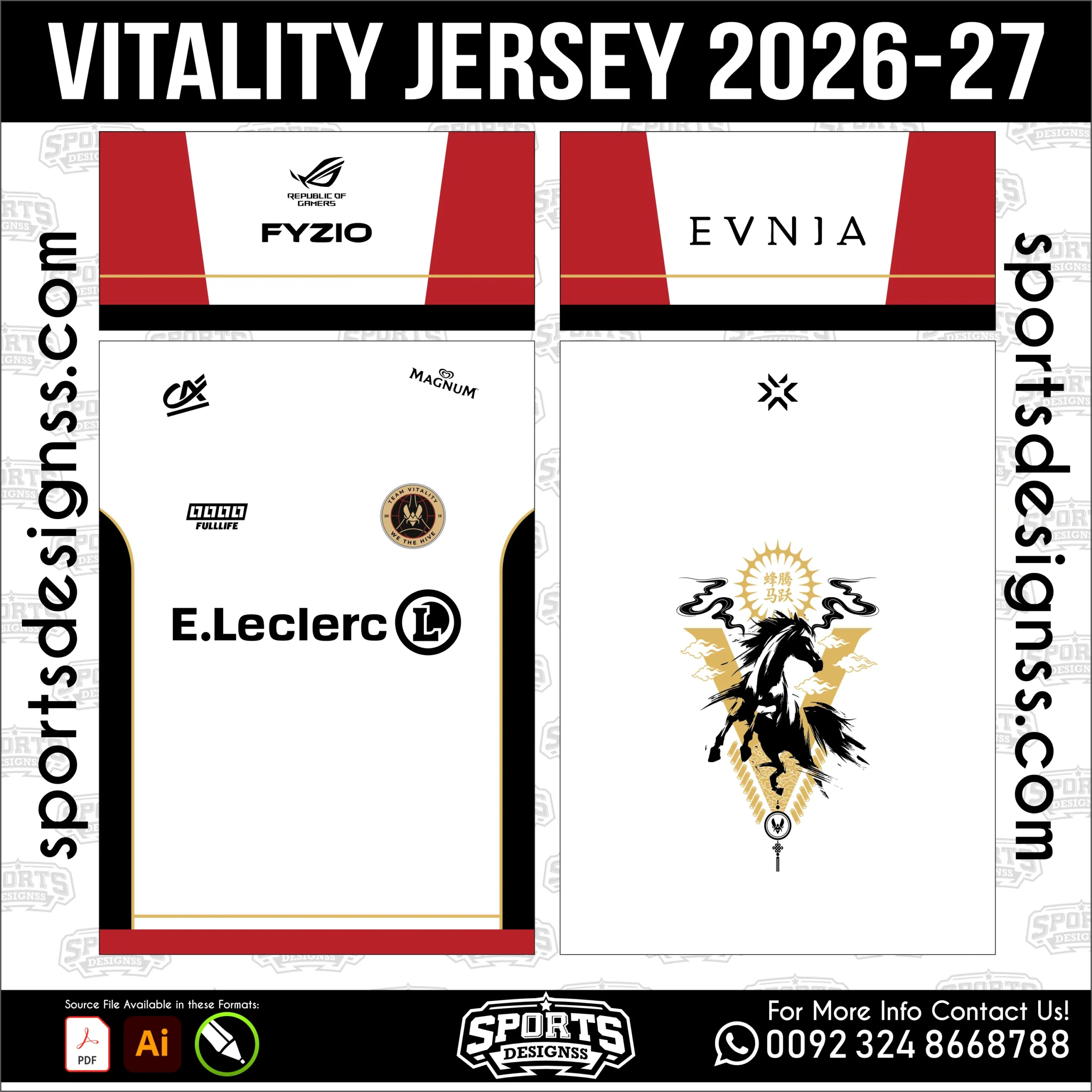 Vitality Jersey 2026-27 Football Shirt Vector for Sublimation Printing
