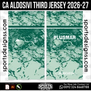 CA Aldosivi Third Jersey 2026-27 โ Football Shirt Vector for Sublimation Printing