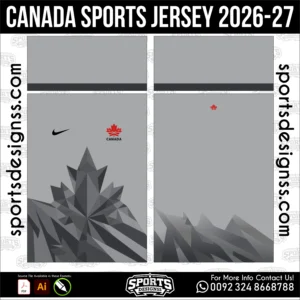 Canada Sports Jersey 2026-27 Football Shirt Vector