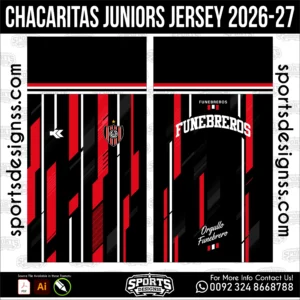 Chacarita Juniors Jersey 2026-27 โ Football Shirt Vector for Sublimation Printing