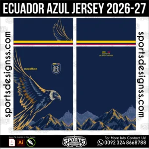 Ecuador Azul Jersey 2026-27 Football Shirt Vector