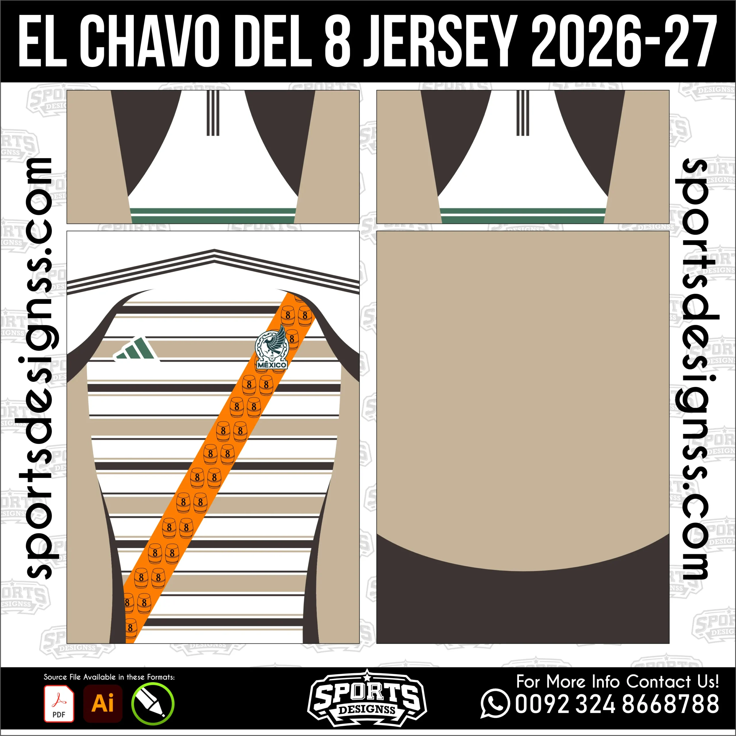 El Chavo del 8 Jersey 2026-27 Football Shirt Vector for Sublimation Printing