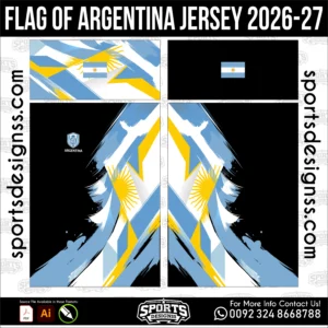 lag of Argentina Jersey 2026-27 โ Football Shirt Vector for Sublimation Printing