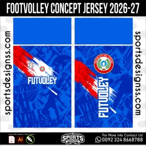 Footvolley Concept Jersey 2026-27 Sports Shirt Vector for Sublimation Printing