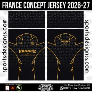 France Concept Jersey 2026-27 โ Football Shirt Vector