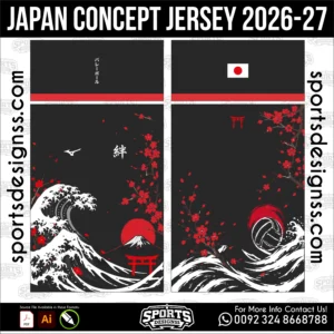 Japan Concept Jersey 2026-27 Football Shirt Vector