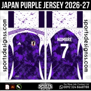 Japan Purple Jersey 2026-27 โ Football Shirt Vector