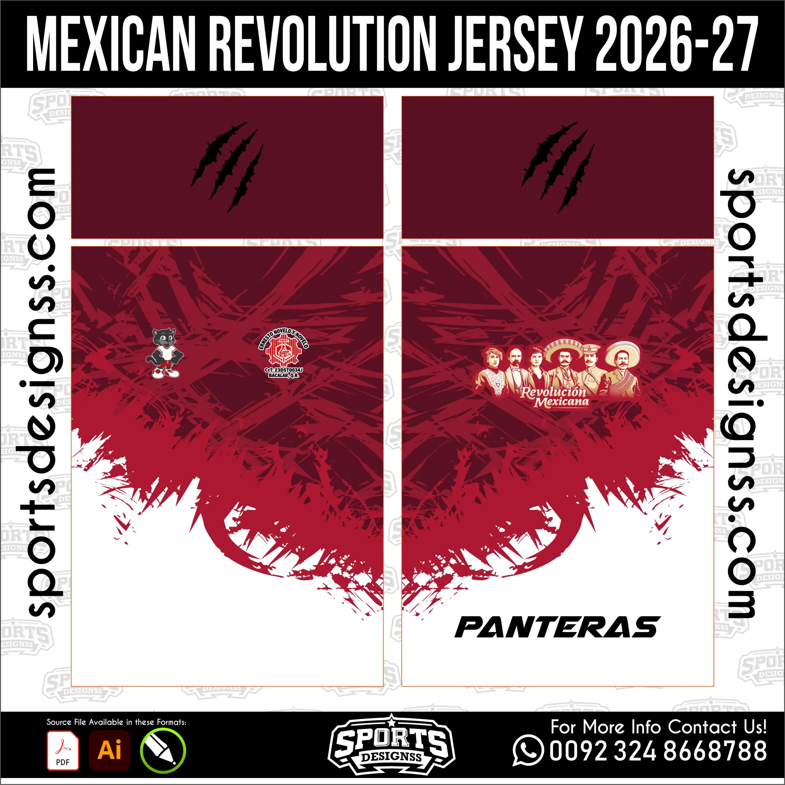 Mexican Revolution Jersey 2026-27 – Football Jersey Vector