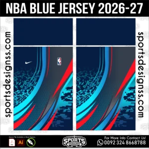NBA Blue Jersey 2026-27 โ Basketball Jersey Vector