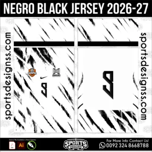 Negro Black Jersey 2026-27 โ Football Jersey Vector