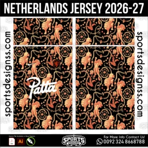 Netherlands Jersey 2026-27 Football Shirt Vector for Sublimation Printing