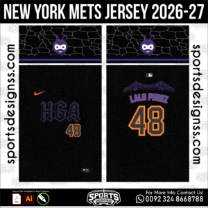 New York Mets Jersey 2026-27 Baseball Shirt Vector for Sublimation Printing