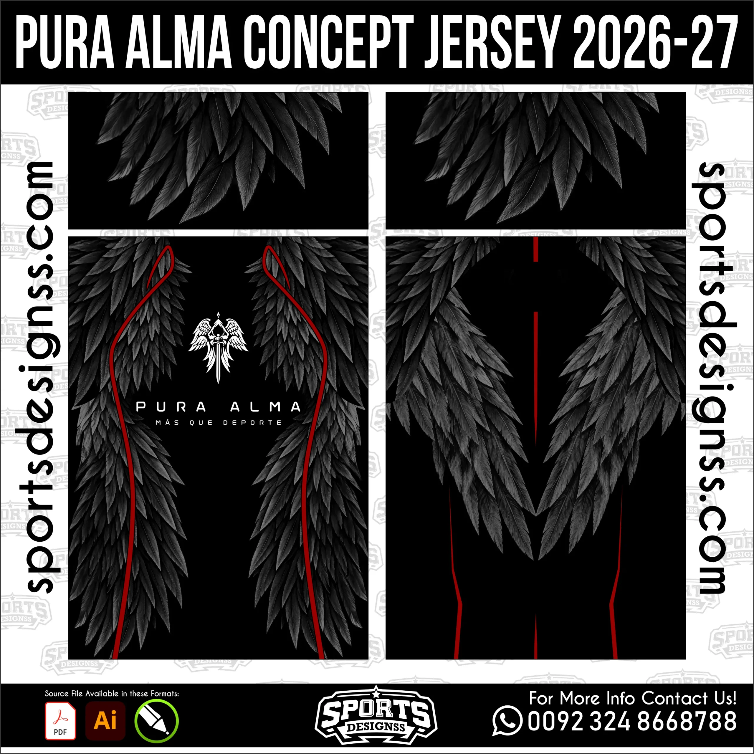 Pura Alma Concept Jersey 2026-27 Football Shirt Vector Design