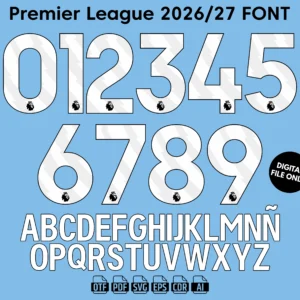 Premier League 2026-27 Font β Football Jersey Font Vector