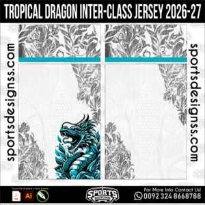 Tropical Dragon Interclasse Jersey 2026-27 - football shirt vector for sublimation printing