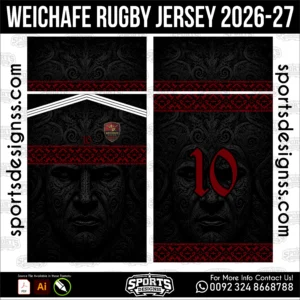 Weichafe Rugby Jersey 2026-27 โ Rugby Shirt Vector for Sublimation Printing