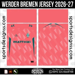 Werder Bremen Jersey 2026-27 Football Shirt Vector for Sublimation Printing