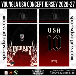 YoungLA USA Concept Jersey 2026-27 Football Shirt Vector