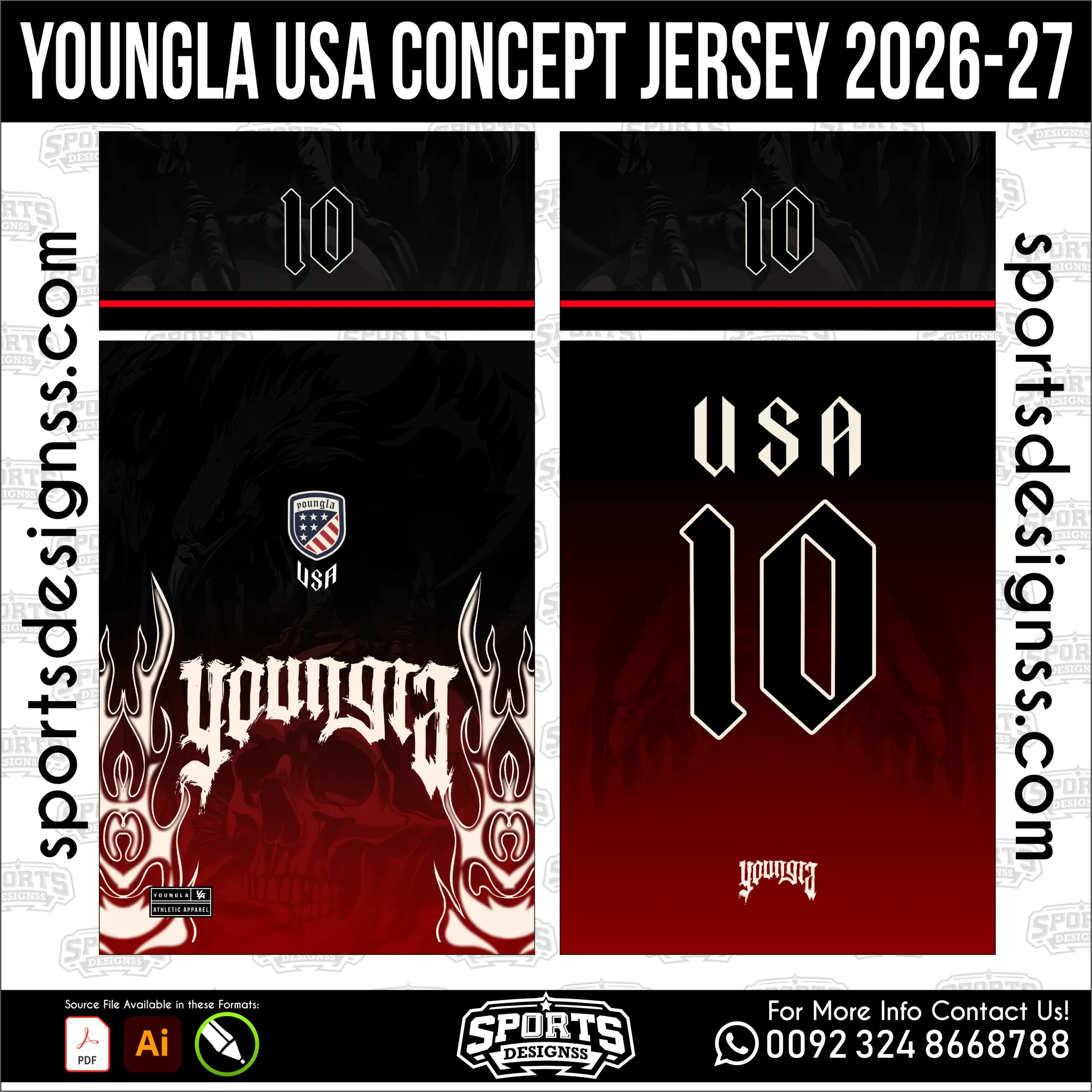 YoungLA USA Concept Jersey 2026-27 Football Shirt Vector